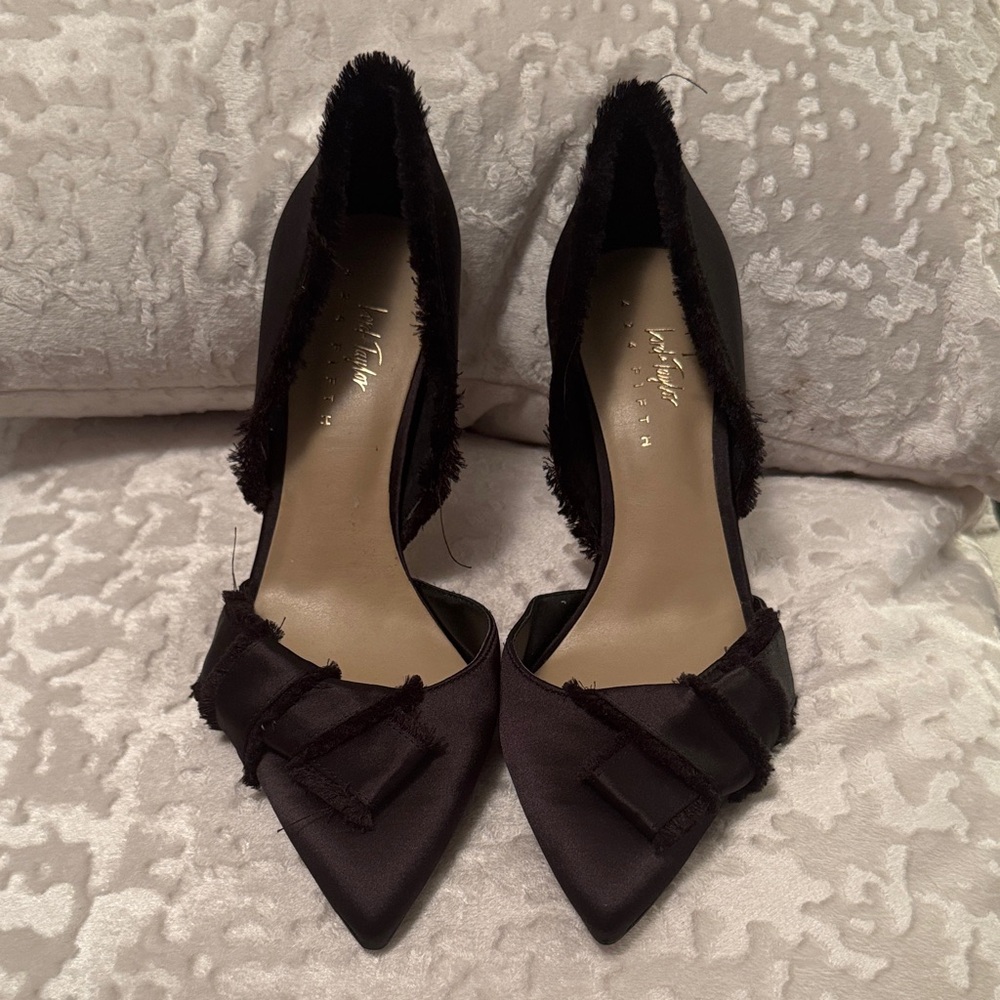 Elegant Black Satin Heels